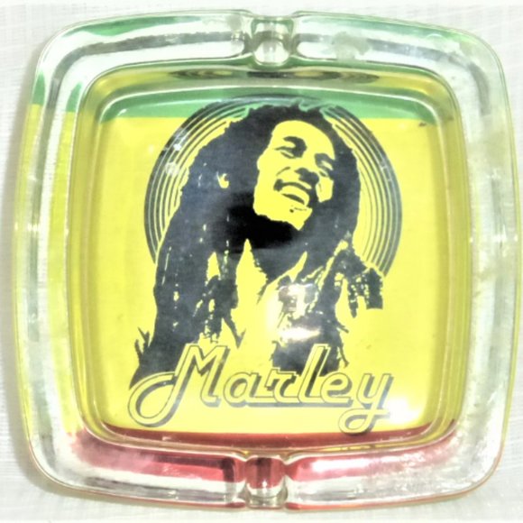 THICK Vintage BOB MARLEY Ashtray Vintage Reggae Music Vintage Ashtray Sunny - Picture 1 of 2